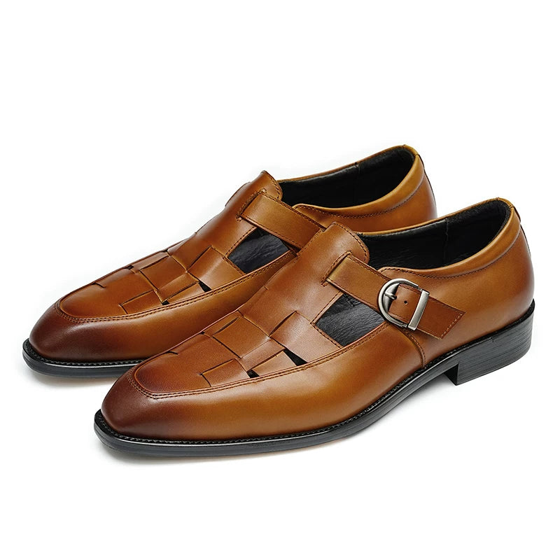 Men's Genuine Leather Sandals, Breathable