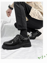 Glossy leather shoes for men, formal business british derby shoes, autum big toe casualtrendy shoes,