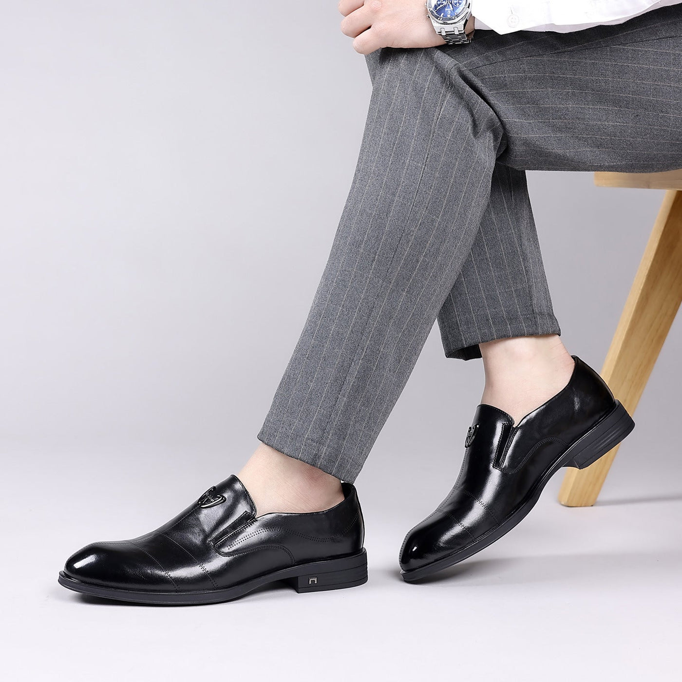 Men's leather dress shoes - spring 2026 new collection - british style business casual loafers 3