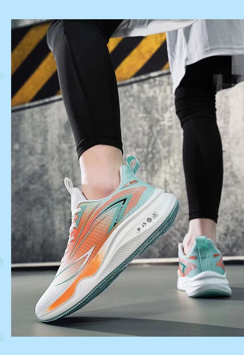 Men's spring/autumn new running shoes, high-elasticity ultra-lightweight athletic sneakers, non-slip breathable mesh casual sports shoes for men 15