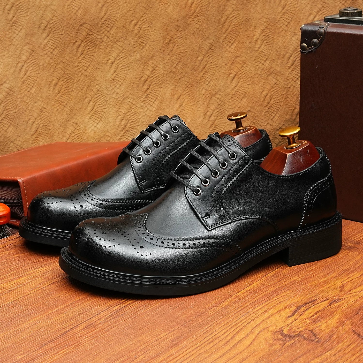 Men's Genuine Leather Wedding Shoes, Business, Formal