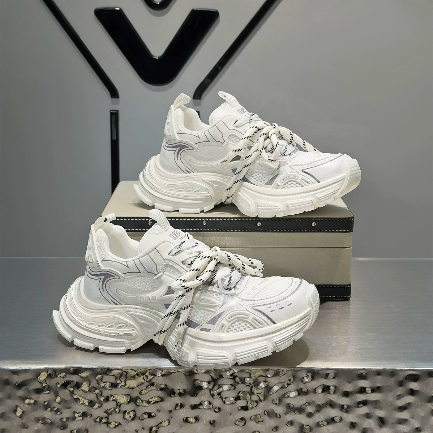 Men's Platform Breathable Mesh Chunky Dad Sneakers Summer New