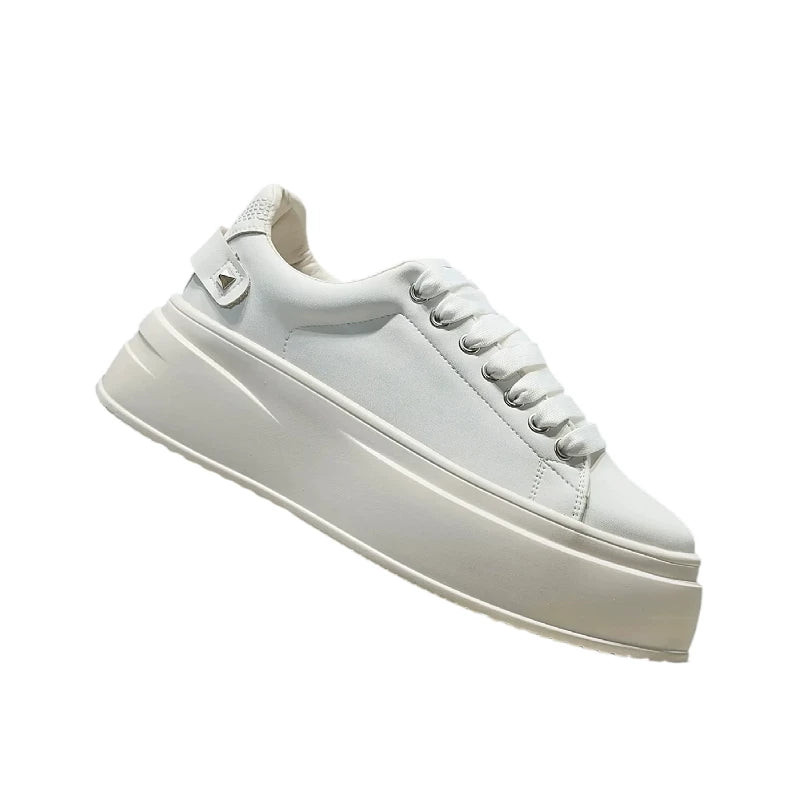 Men's Height-Increasing Platform Minimalist Trendy White Sneakers Spring New