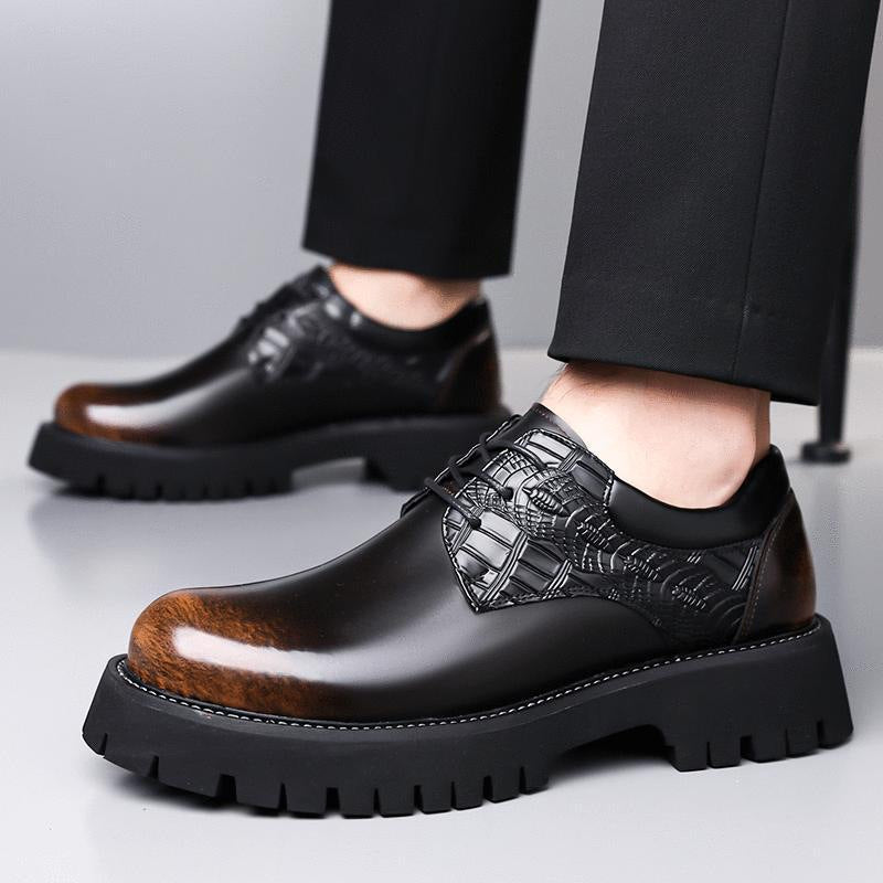 autumn new thick sole men's business formal leather shoes fashion nightclub casual 1