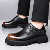 autumn new thick sole men's business formal leather shoes fashion nightclub casual