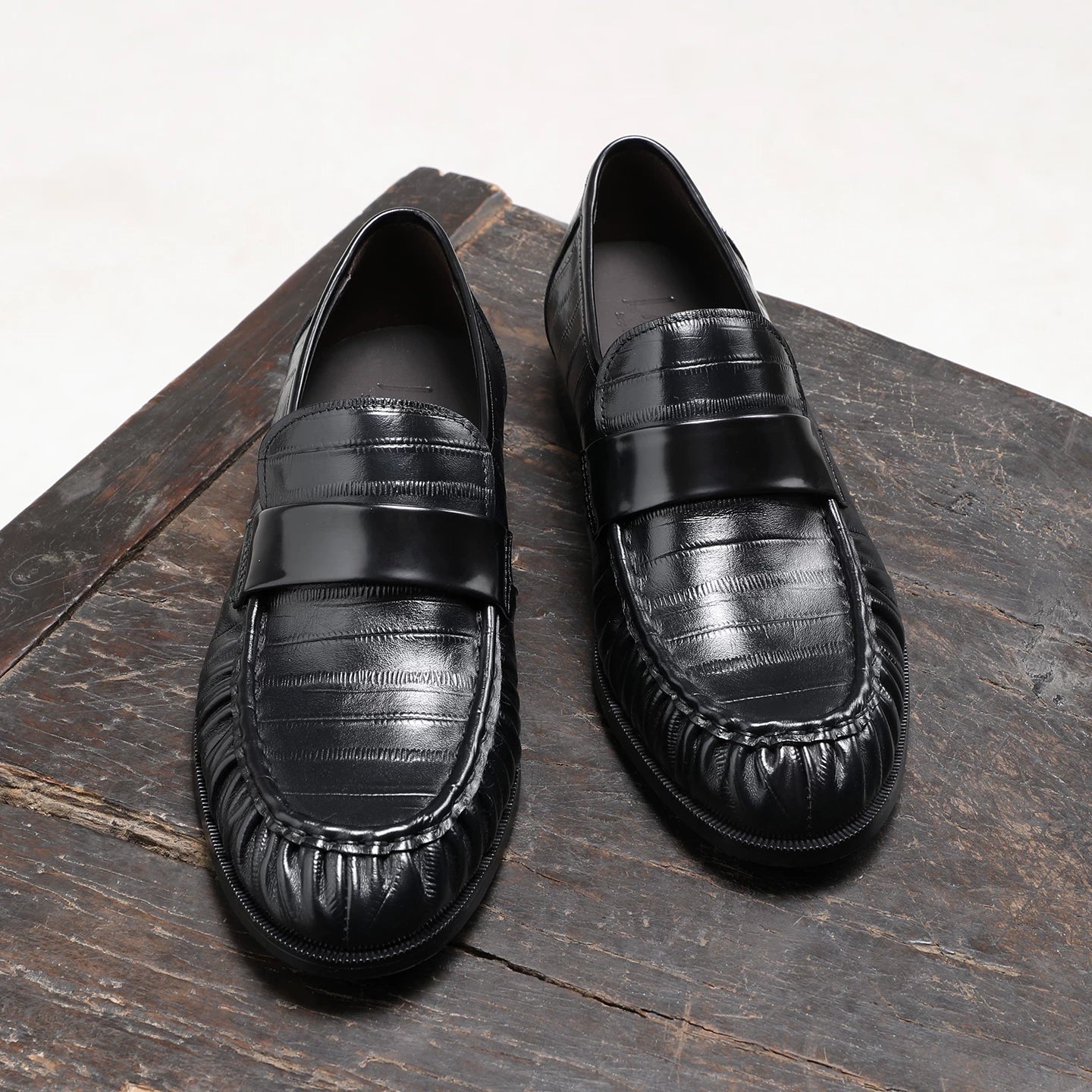 Men's Genuine Leather Loafers, Breathable, Slip-On