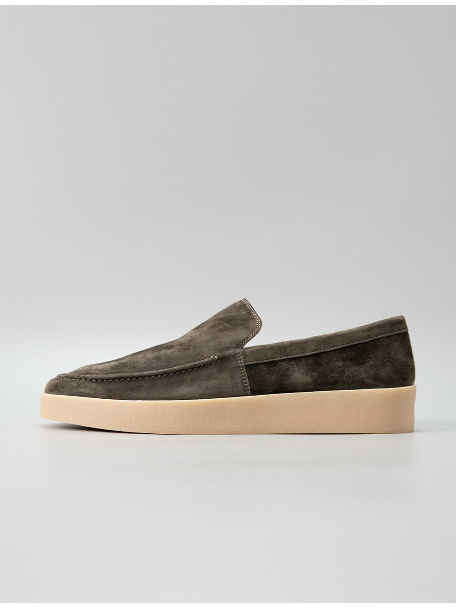 6509a-1 premium velvet loafers - cashmere slip-ons for men - handmade trendy shoes - business casual versatile leather shoes