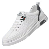 Men's Casual Leather Shoes - Breathable White Non-Slip