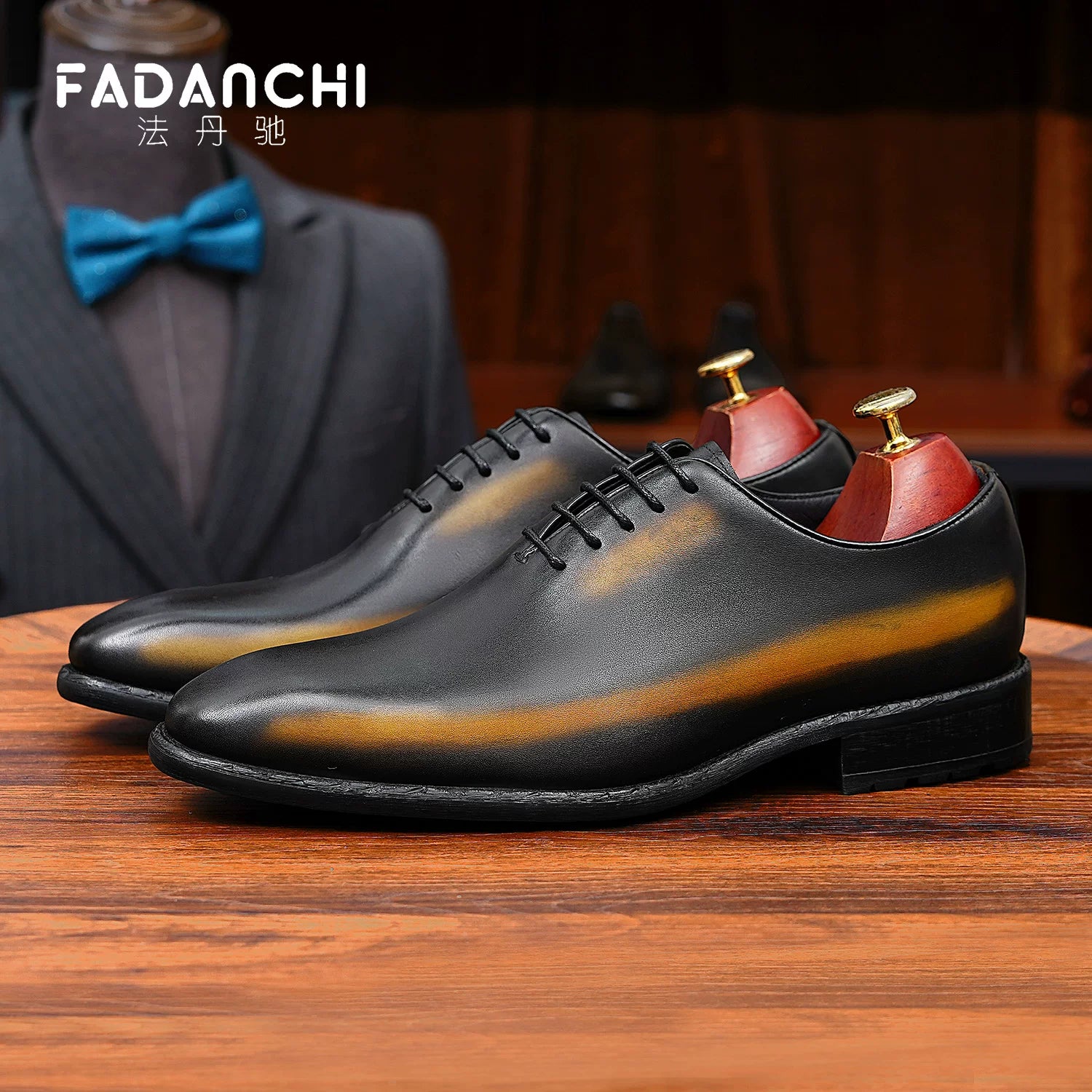 Men's Genuine Leather Oxford Shoes, British Style, Business