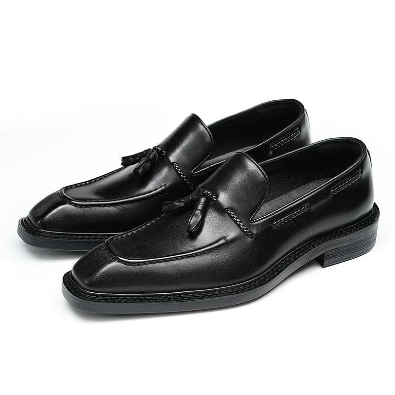 Men's Genuine Leather Loafers, Slip-On, Business