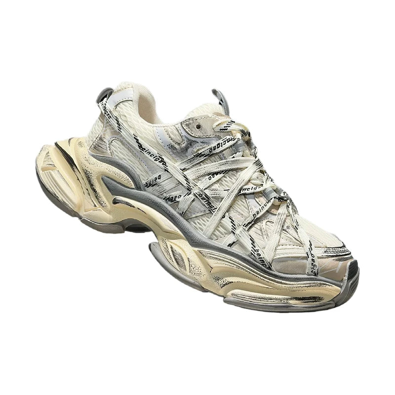 Men's Height-Increasing Platform Breathable Mesh Chunky Dad Sneakers 2026 Summer New