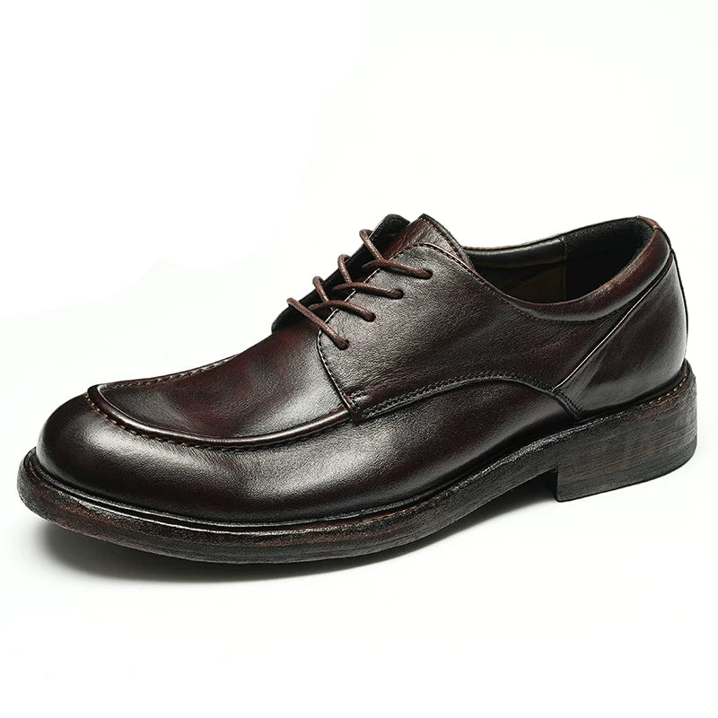 Men's Genuine Leather Leather Shoes, Handmade, British Style