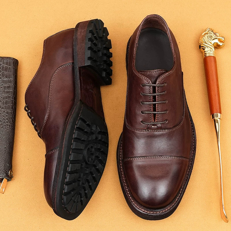 Men's Genuine Leather Leather Shoes, Handmade, Business