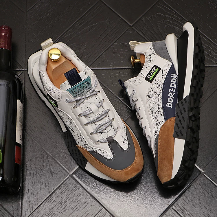 Men's Platform Height-Increasing Retro Dad Sneakers Athletic Casual 2025 New
