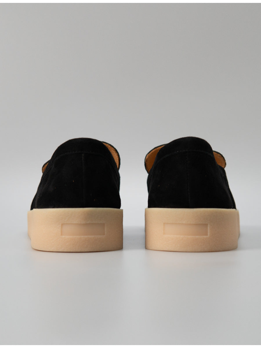 6509a-1 premium velvet loafers - cashmere slip-ons for men - handmade trendy shoes - business casual versatile leather shoes