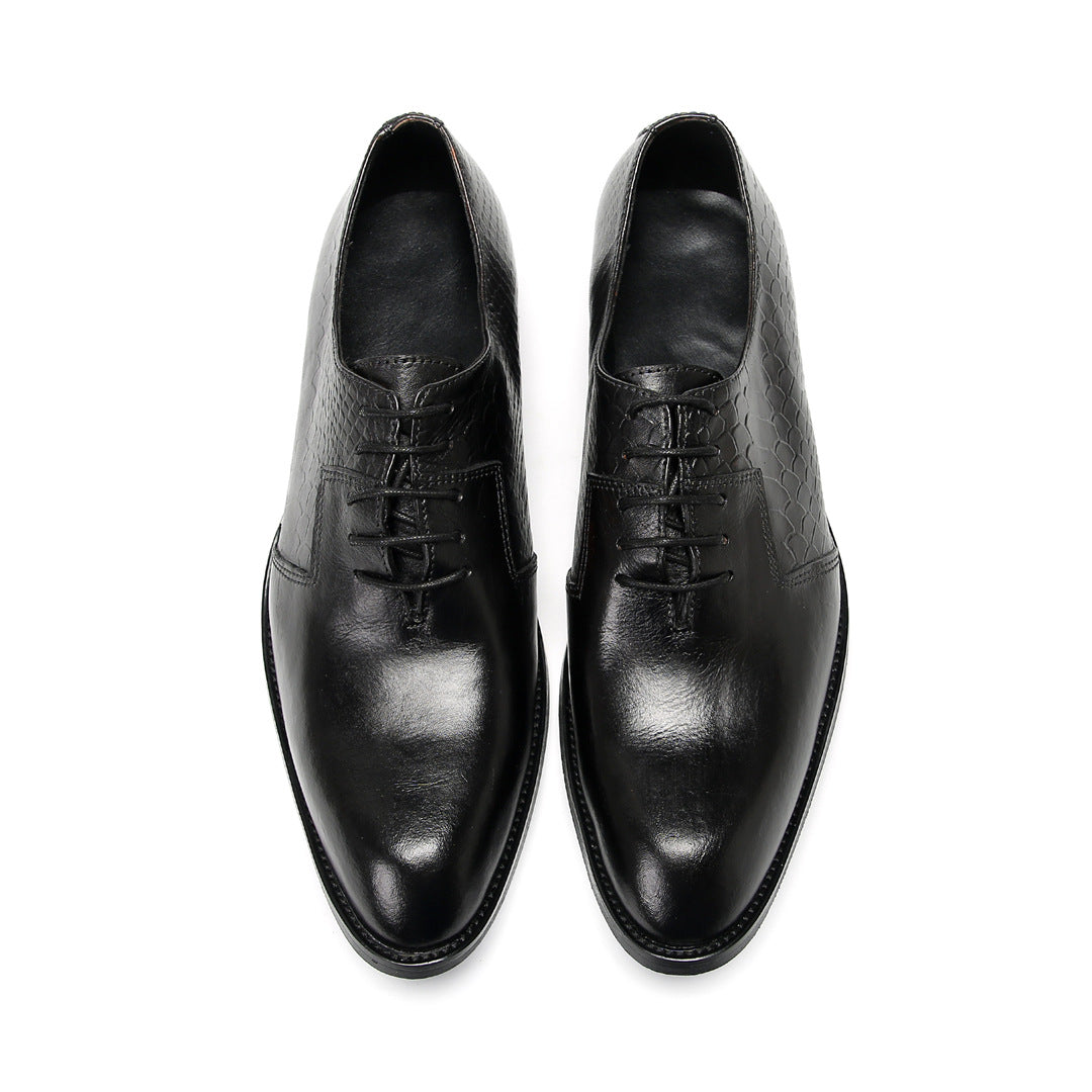 Men's Leather Oxford Formal Shoes – Pointed Toe, Business – Style 56