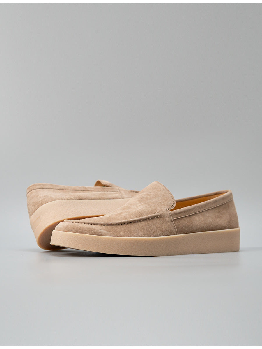 6509a-1 premium velvet loafers - cashmere slip-ons for men - handmade trendy shoes - business casual versatile leather shoes