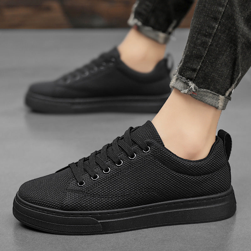 2026 spring new breathable men's canvas shoes trendy sneakers youth skate shoes korean style fashion casual single shoes