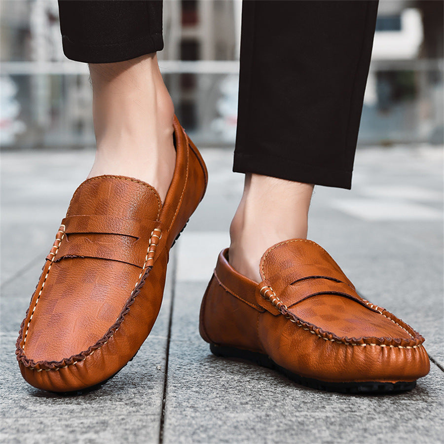 Wow, independent station men's shoes, breathable bean shoes for men, 2025new arrivaltrendyk-style le 4