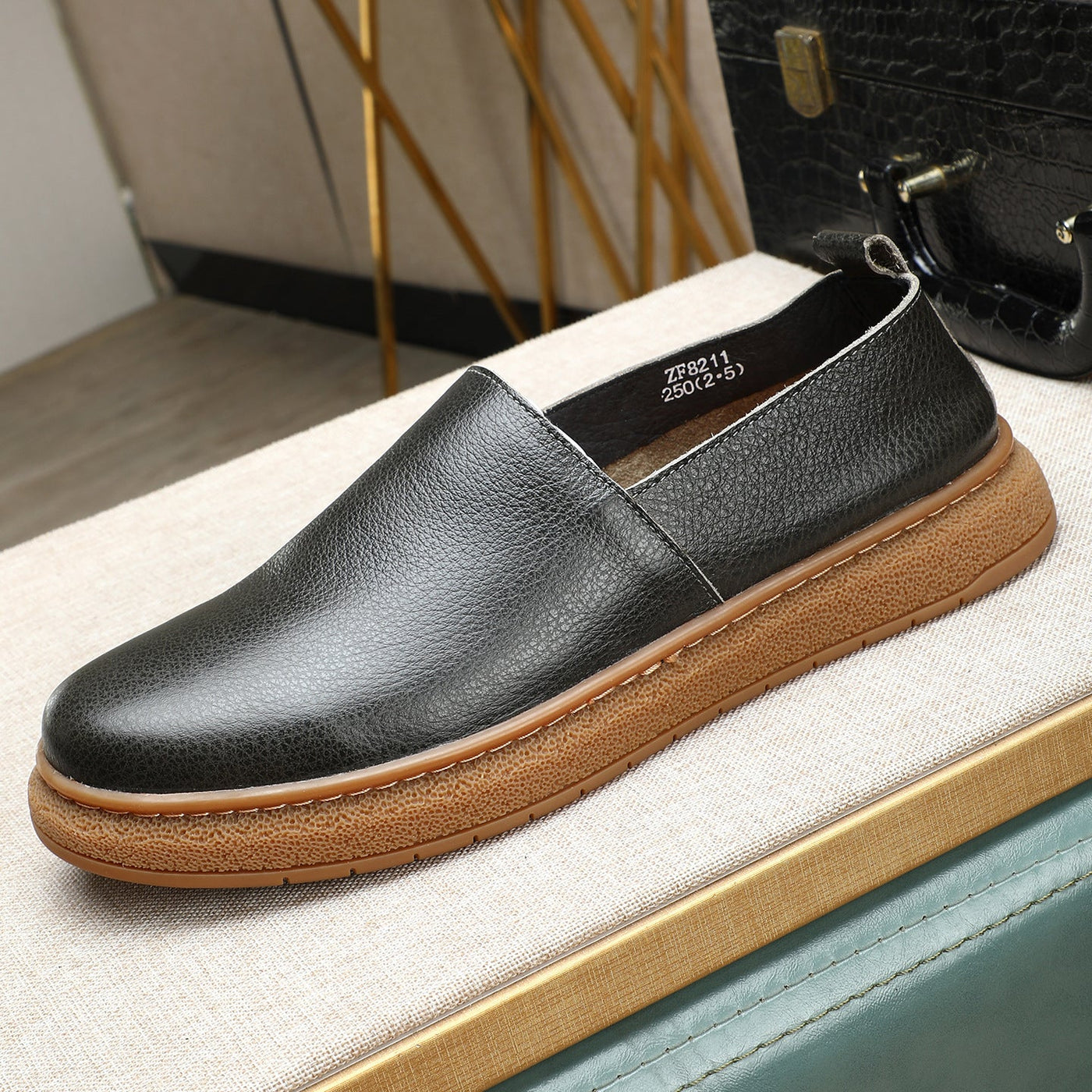 Very comfortable single-layer soft waxed cowhide loafers 2026 summer new arrival slip-on breathable 6