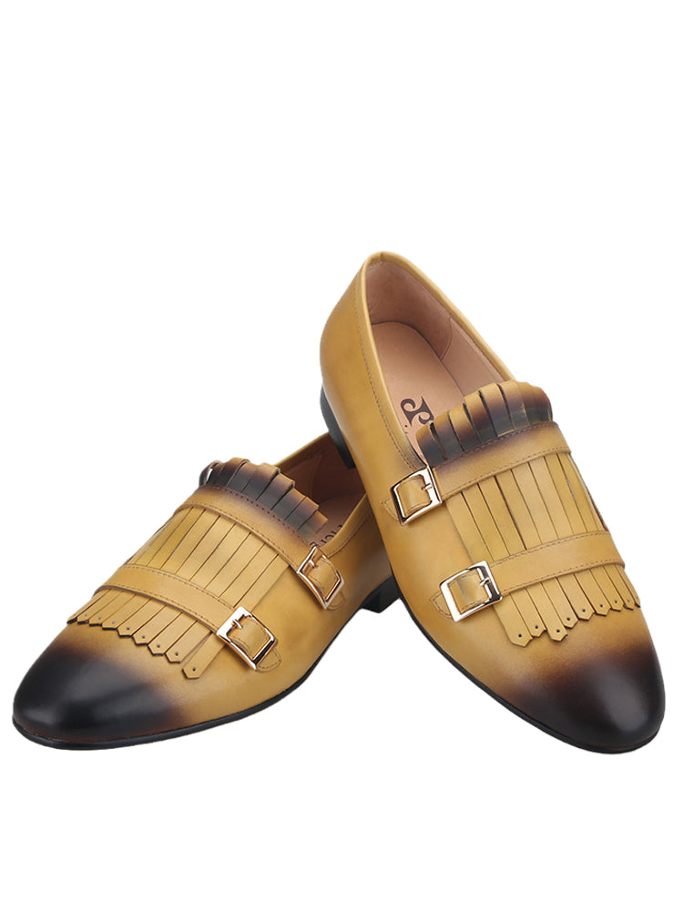 European and American style classic genuine leather loafers for men, multi-color color-changed fetal cowhide slip-on casual leather shoes, hairstylist trendy match