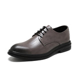 Plus size men's shoes - british style business casual leather shoes