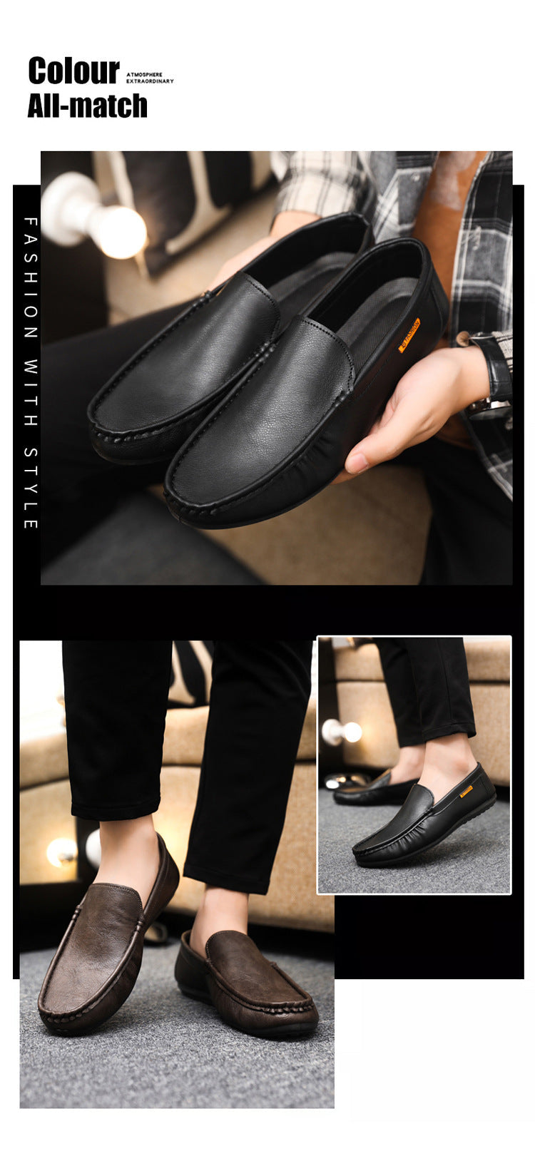 Spring autum social casual shoes trendy shoes beanie shoes men's lazy shoes loafers slip-on men's sh 8