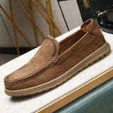 Elephant pattern single layer frosted cowhide beanie shoes 2026 spring and summer new arrivalplaid b