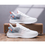 Extra large size sports shoes spring autum men's shoes 48 fly weaving lightweight thick sole 49 sports students 50 non-slip mesh running shoes