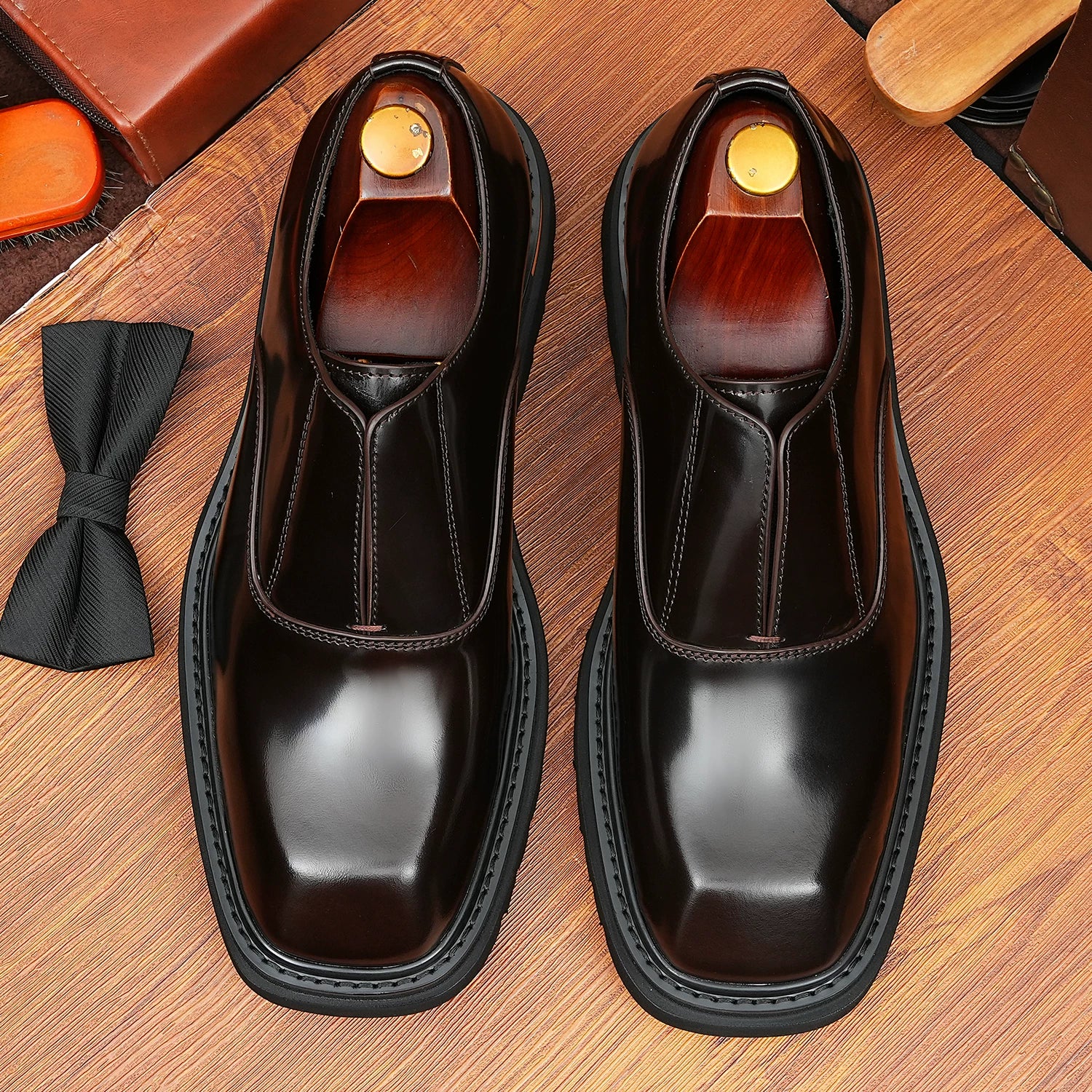 Men's Wedding Shoes, Height Increasing, Thick Sole