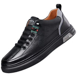 Men's Casual Leather Shoes - Breathable White Non-Slip