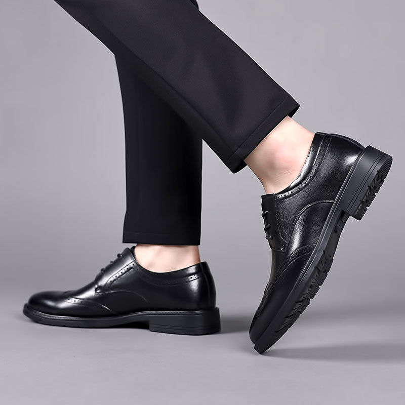 Men's leather dress shoes - premium spring collection: business formal, british style, wedding shoes 4
