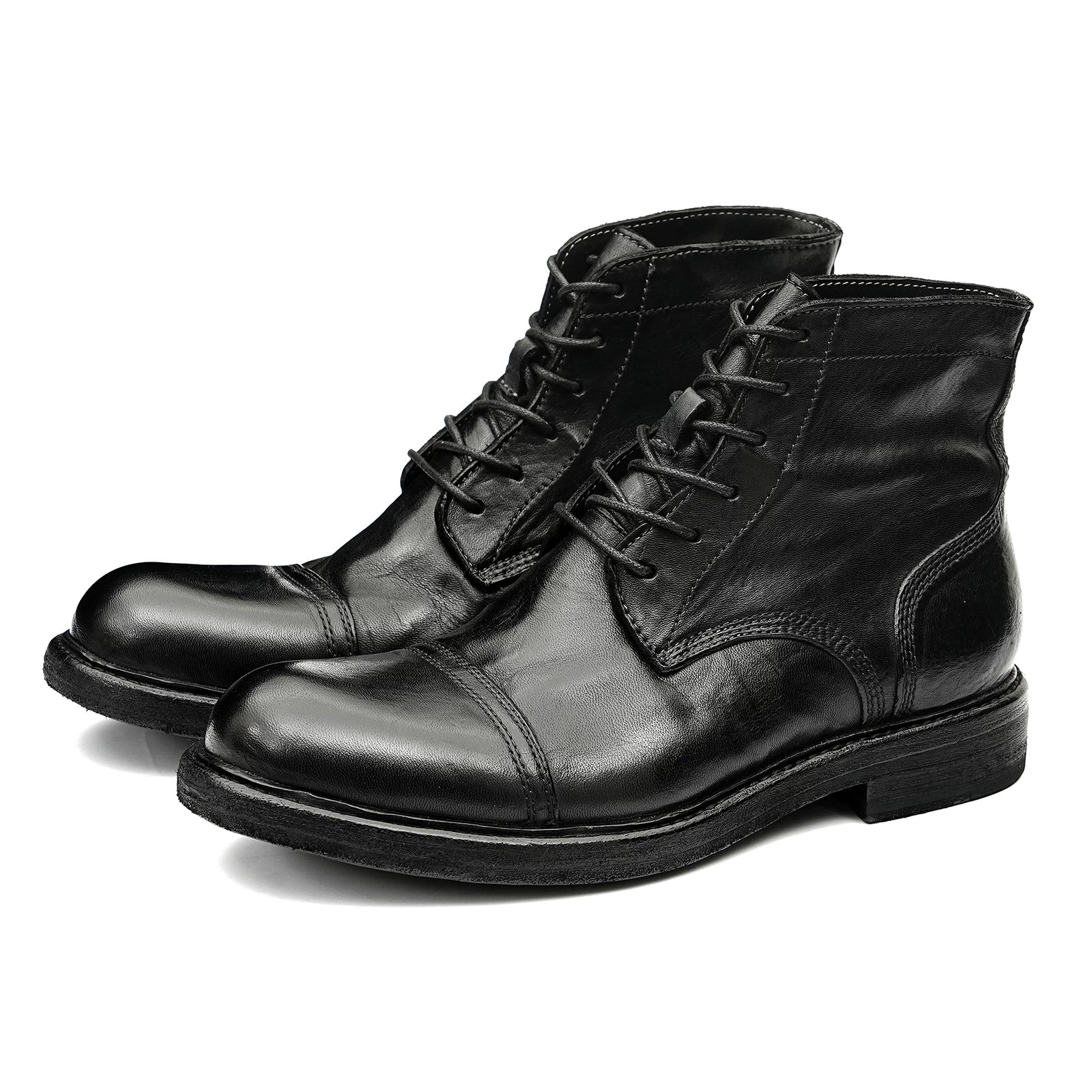 Men's Genuine Leather Martin Boots, Handmade, British Style