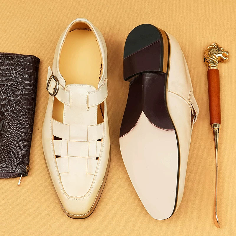 Men's Genuine Leather Sandals, Breathable