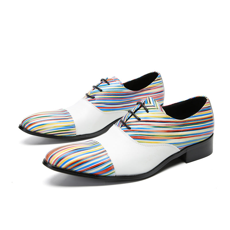 Foreign trade cowhide men's shoes autumn and winter pointed leather shoes men's British cowhide business formal wear trendy breathable men's single shoes