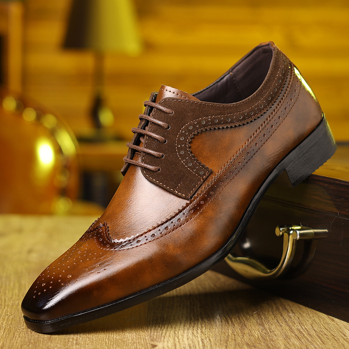 Factory direct, cross-border exclusive: plus size (us 9-13) men's retro formal dress shoes - busines 7