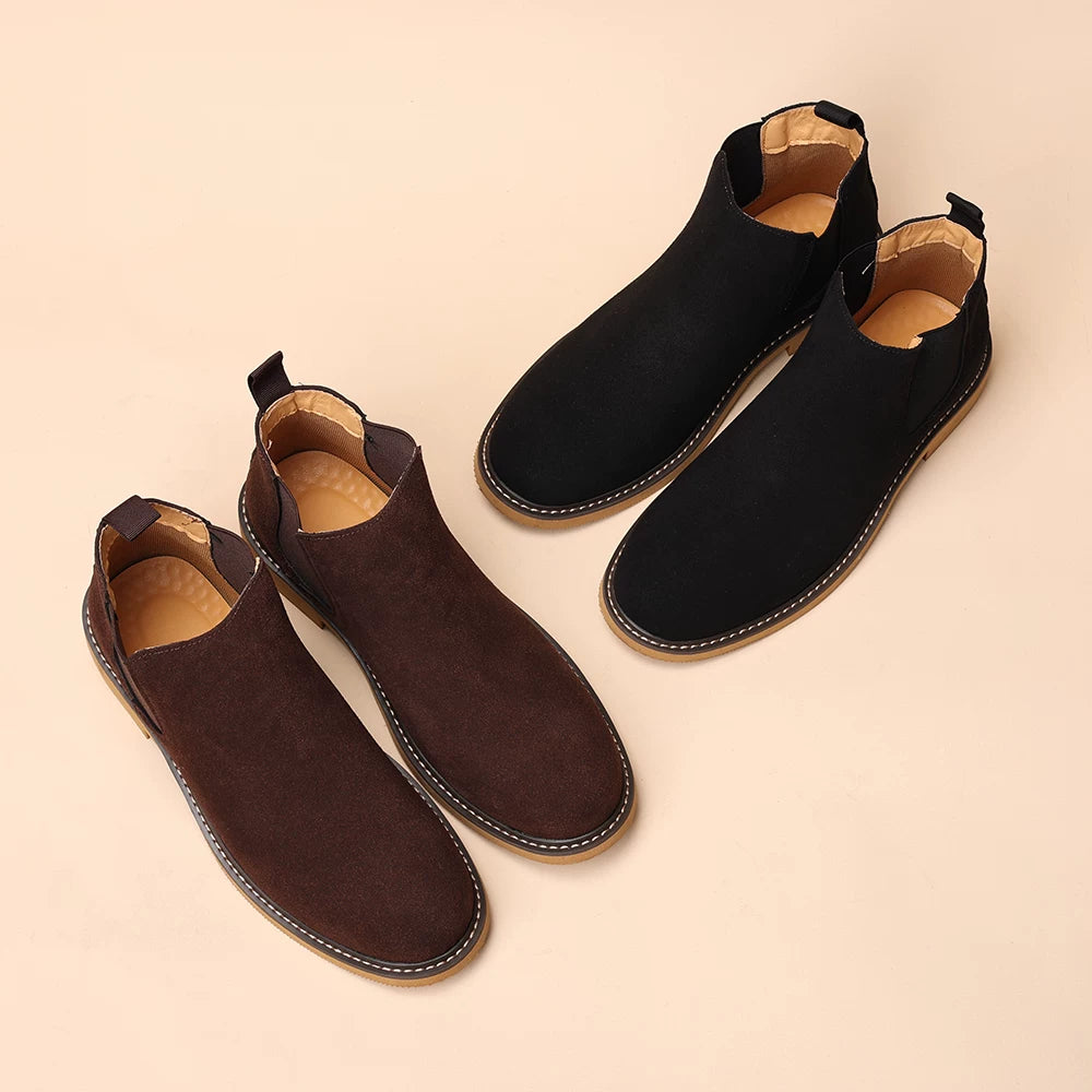 Men's Suede Martin Boots, British Style, Business