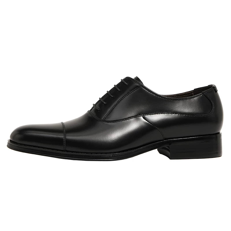 Men's Genuine Leather Oxford Shoes, Handmade, British Style