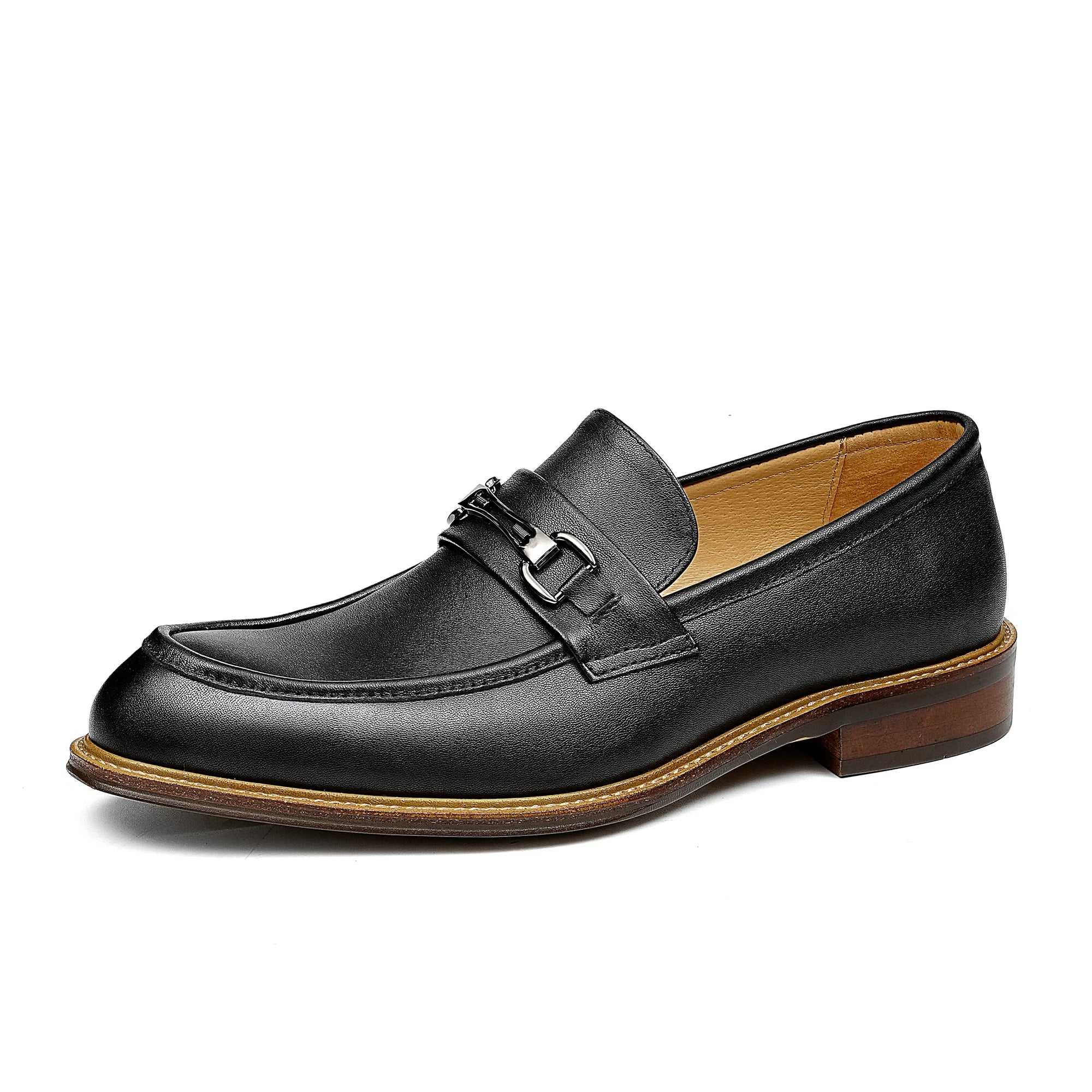 Men's White Genuine Leather Loafers, Breathable, Slip-On