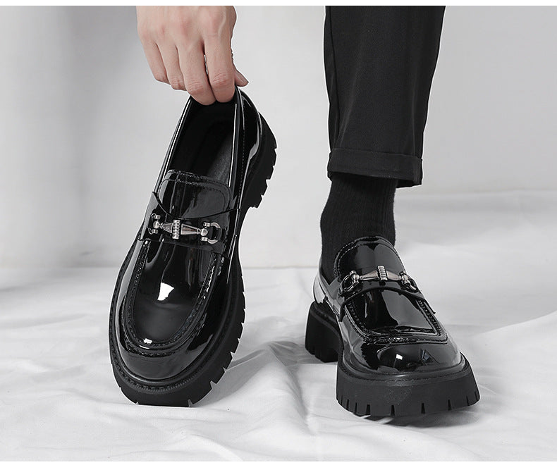 Men's chunky platform loafers - british style, square toe, business casual, spring/autumn new arrival 6