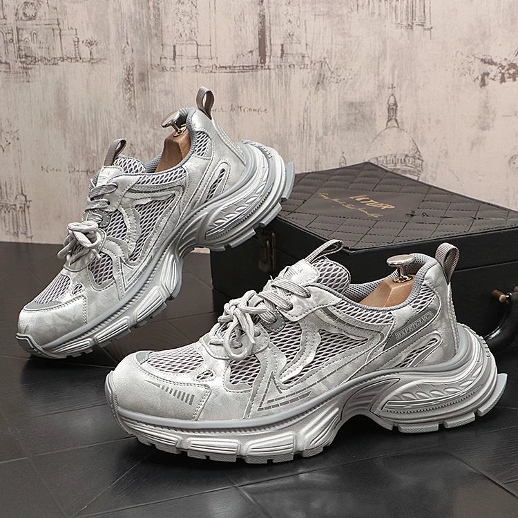 Men's 2026 New Height-Increasing Platform Breathable Retro Casual Dad Shoes