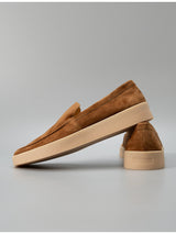 6509a-1 premium velvet loafers - cashmere slip-ons for men - handmade trendy shoes - business casual versatile leather shoes