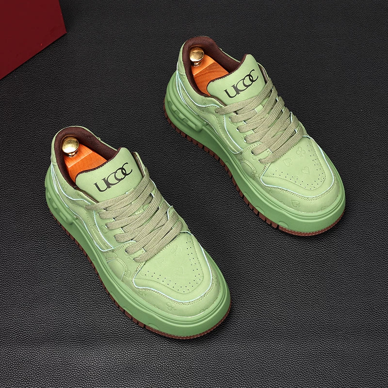 Men's Skate Shoes, Height Increasing, Thick Sole