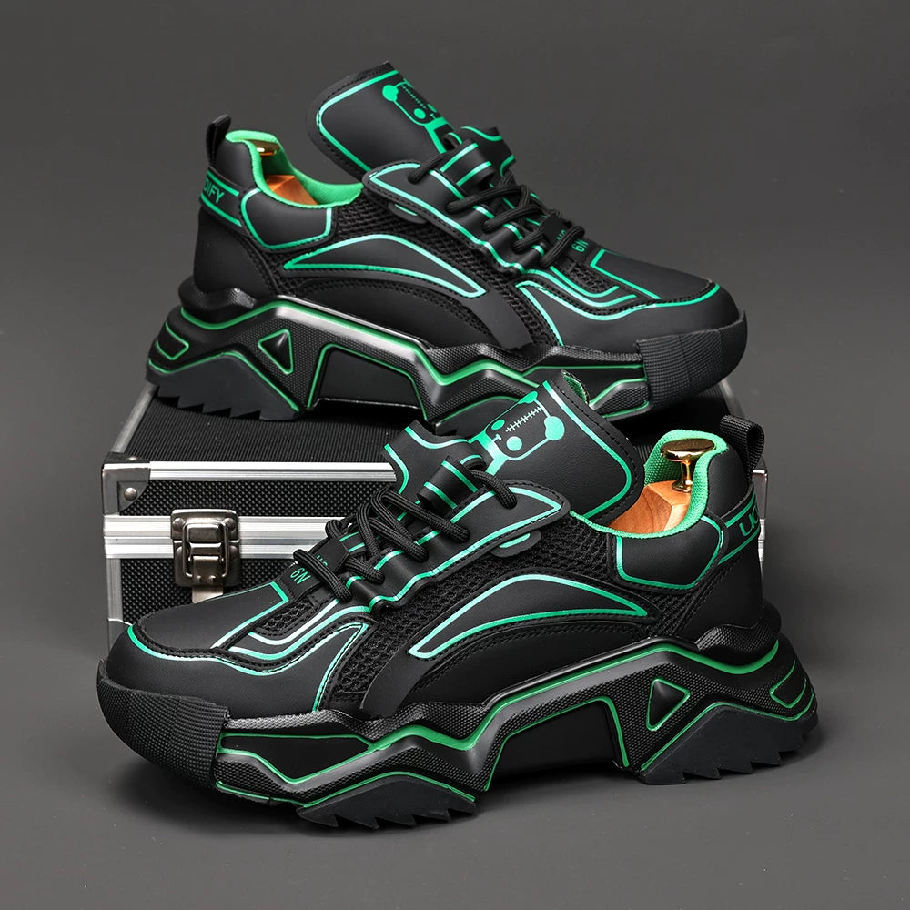 Men's Chunky Sneakers, Height Increasing, Thick Sole
