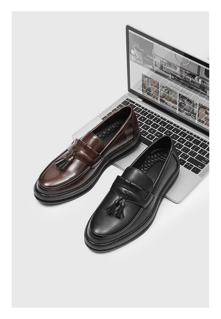 2026 casual business formal breathable wedding shoes winter brogue men's shoes korean style british 9