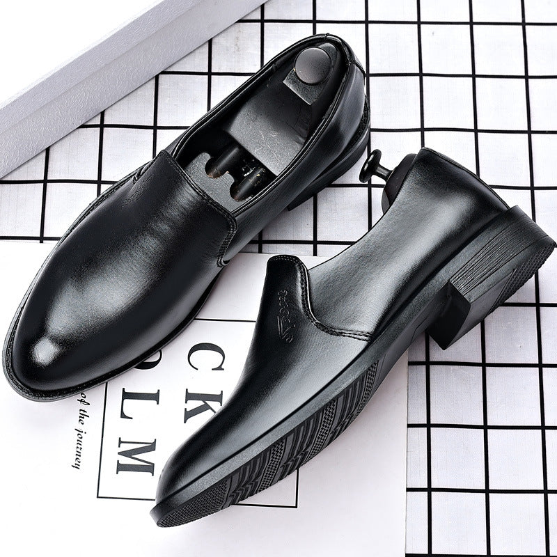 Men's Pointed Leather Dress Shoes - Height Increasing 1