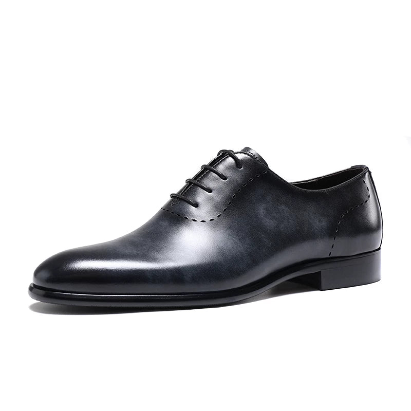 Men's Genuine Leather Oxford Shoes, Handmade, British Style