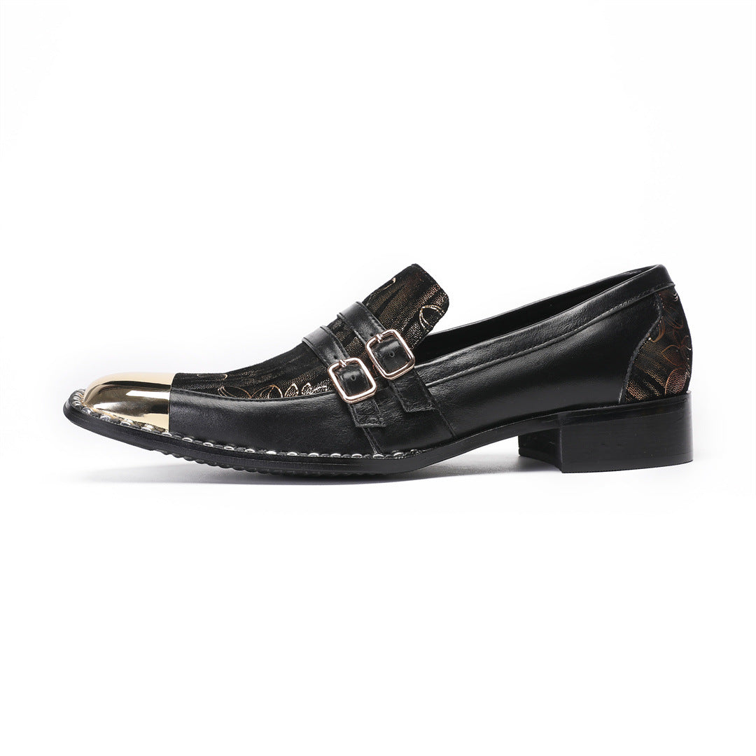New boys casual rivet shoes brand one-pedal rhinestone loafers spirit guy trend breathable men's board shoes
