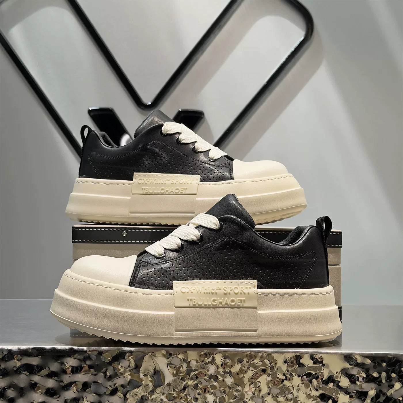Men's Height-Increasing Platform Minimalist Trendy White Sneakers 2026 New