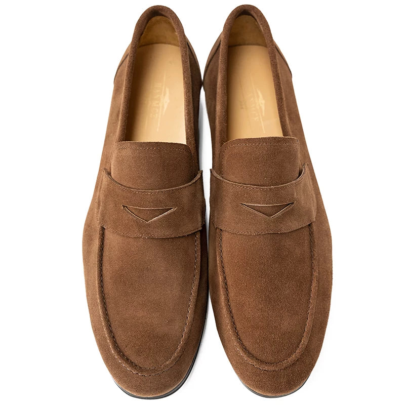 Men's Genuine Leather Loafers, Breathable, Suede